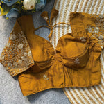 Load image into Gallery viewer, Dark Mustard : Readymade blouse [DIVANITA]
