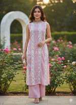 Load image into Gallery viewer, PRISHTI [M/38] - Straight Cut Kurti Set (Lilac)

