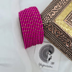 Load image into Gallery viewer, Matte dot Bangles - Hot Pink
