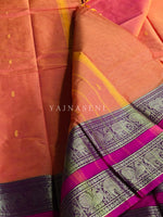 Load image into Gallery viewer, Kanchi Cotton Saree x Tall Border : Orange
