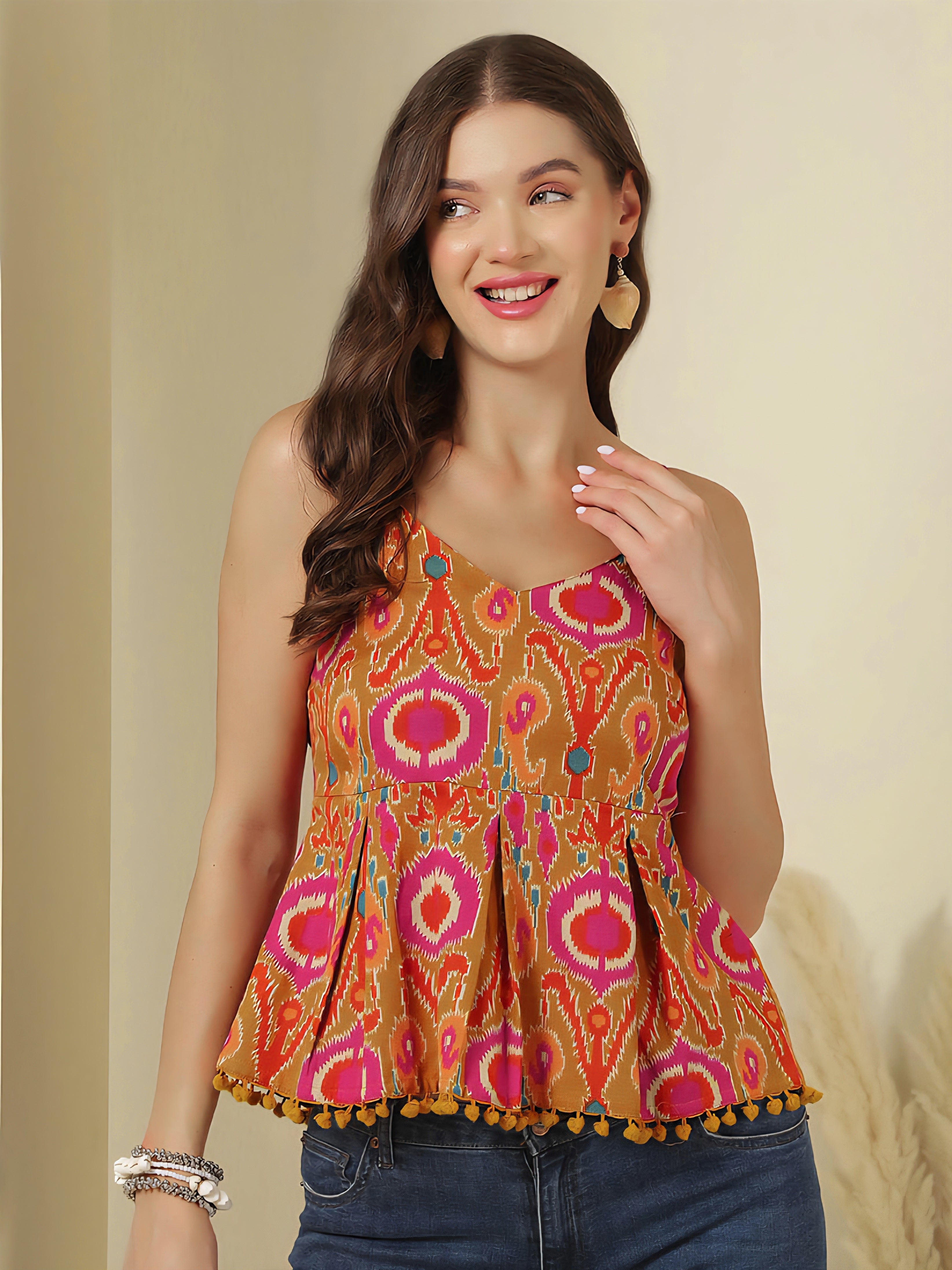 NILINA [XS/34] - Peplum Top