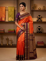 Load image into Gallery viewer, VEDIC AURA - Pure Kanjivaram Silk Saree with Gold Zari
