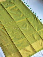 Load image into Gallery viewer, Vaira oosi x Checkered Saree - Olive
