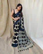 Load image into Gallery viewer, Printed Satin Saree - Retro Muse
