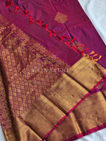 Load image into Gallery viewer, Royal Edit x Semi Soft Silk Gold Zari Saree - Mulberry
