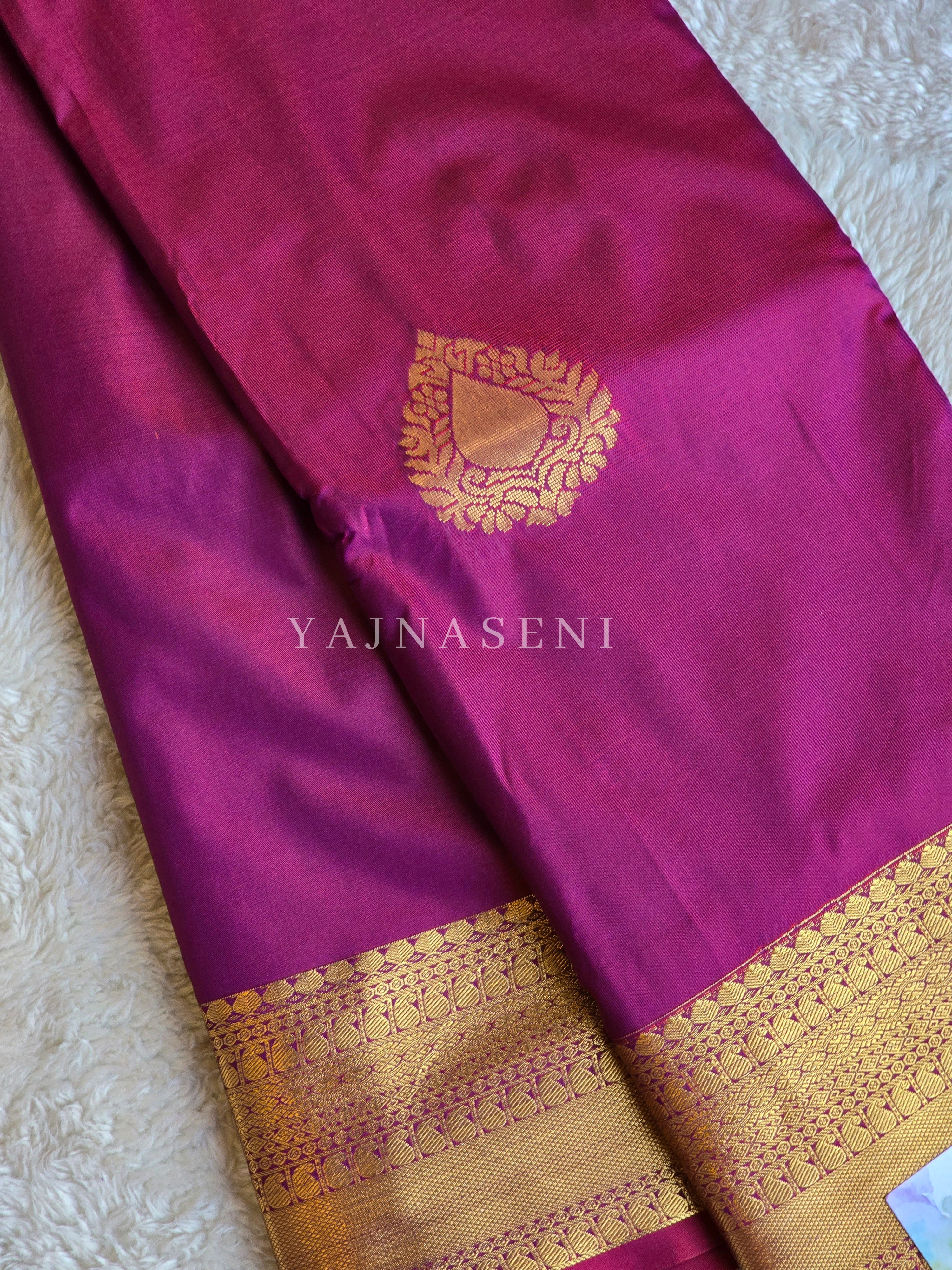 Soft Silk x Gold Zari Saree - Shiraz