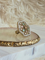 Load image into Gallery viewer, AMRUTA Ring (Mint x Pink)
