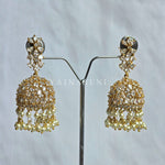 Load image into Gallery viewer, ISHIR jhumkas (White)
