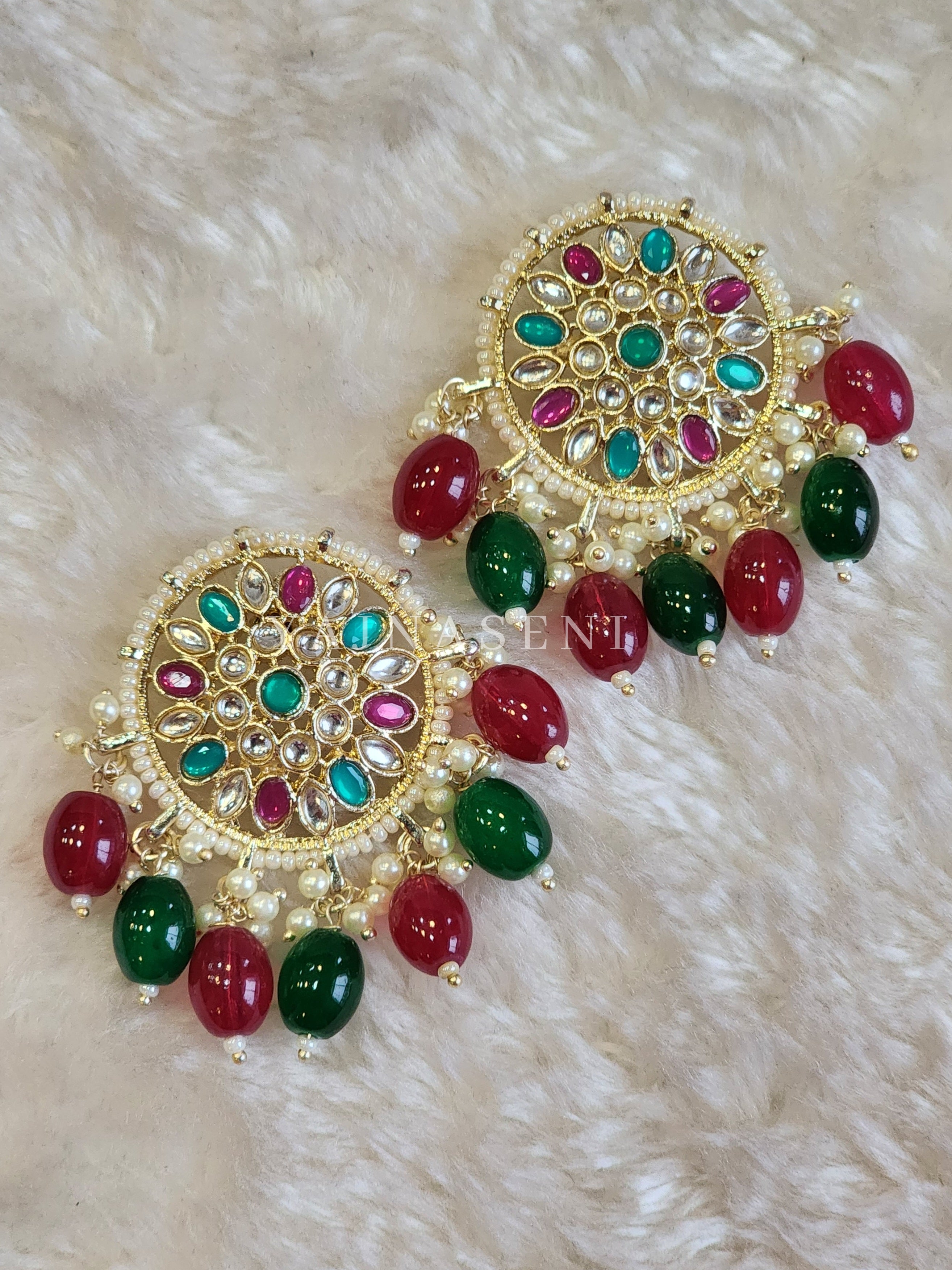MADONNA studs (rani x green)