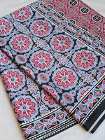 Load image into Gallery viewer, Printed Satin Saree : Abstract Vine
