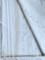 Load image into Gallery viewer, Maheswari Small Border Cotton Saree : White
