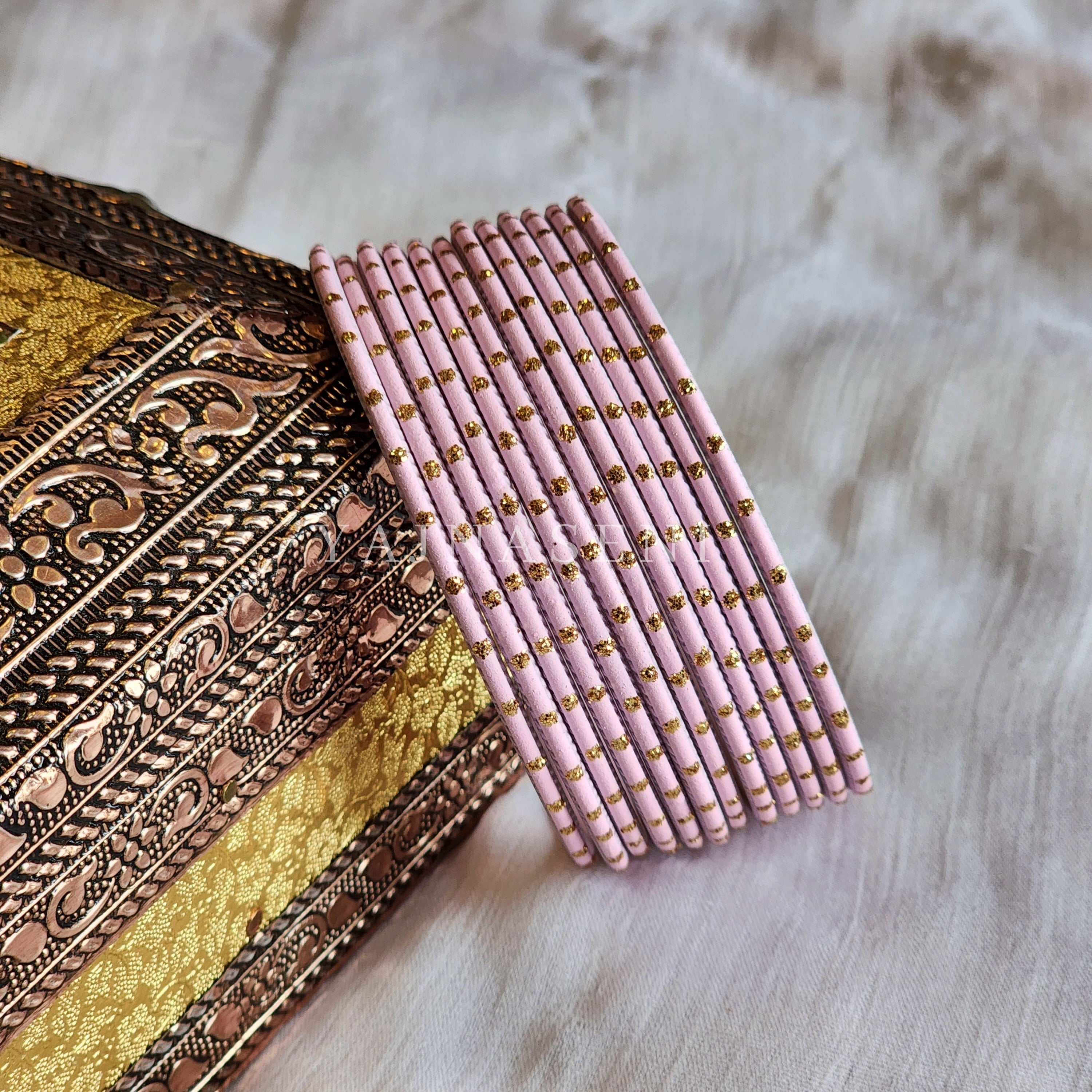 Matte dot Bangles - Pastel Pink