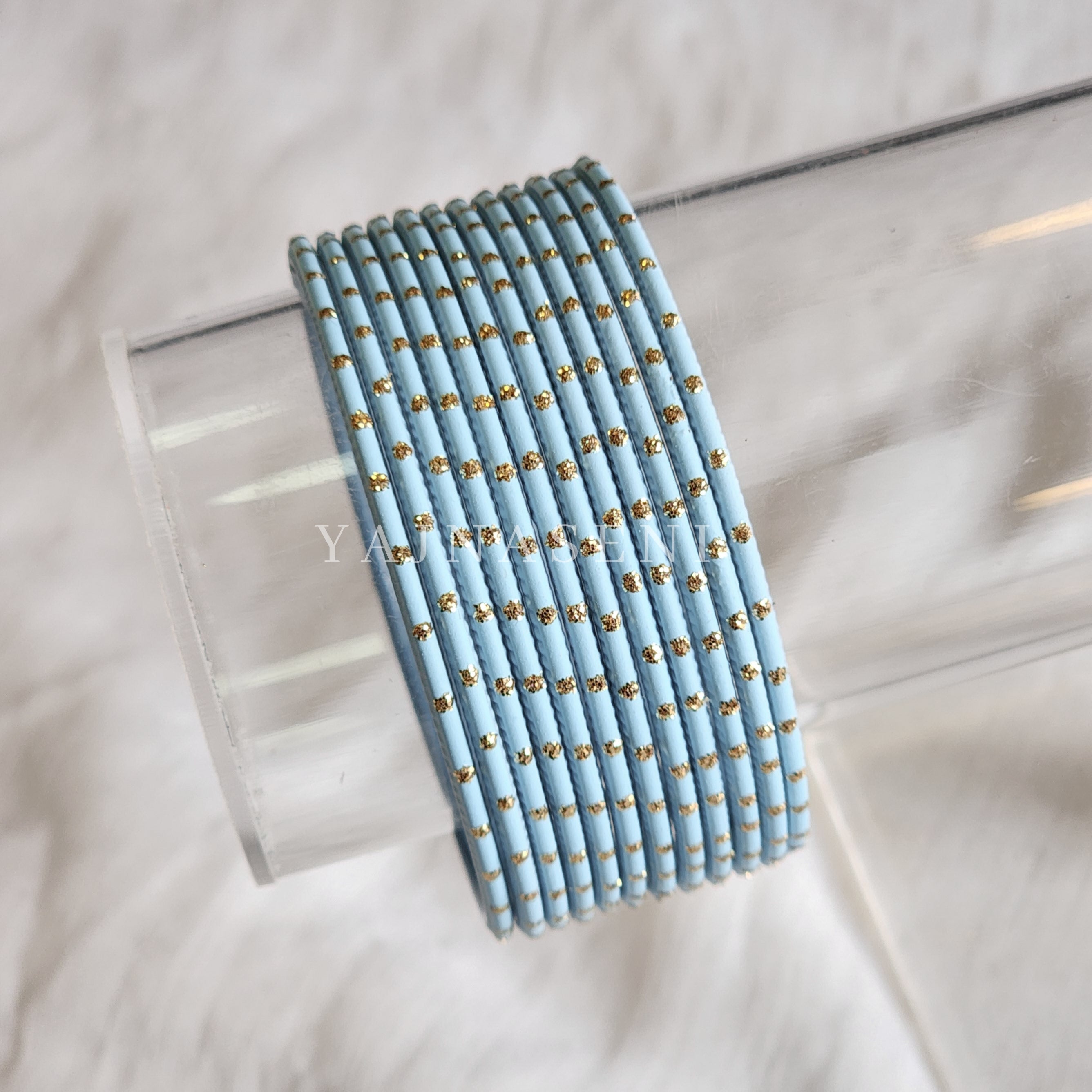 Matte dot Bangles - Pastel Blue