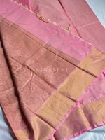 Load image into Gallery viewer, Vaira oosi x Checkered Saree - Light Pink
