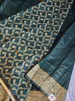 Load image into Gallery viewer, Lichi Semi Silk Saree - Dark Green

