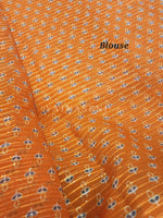 Load image into Gallery viewer, Sequins x Printed Georgette Saree - Orange

