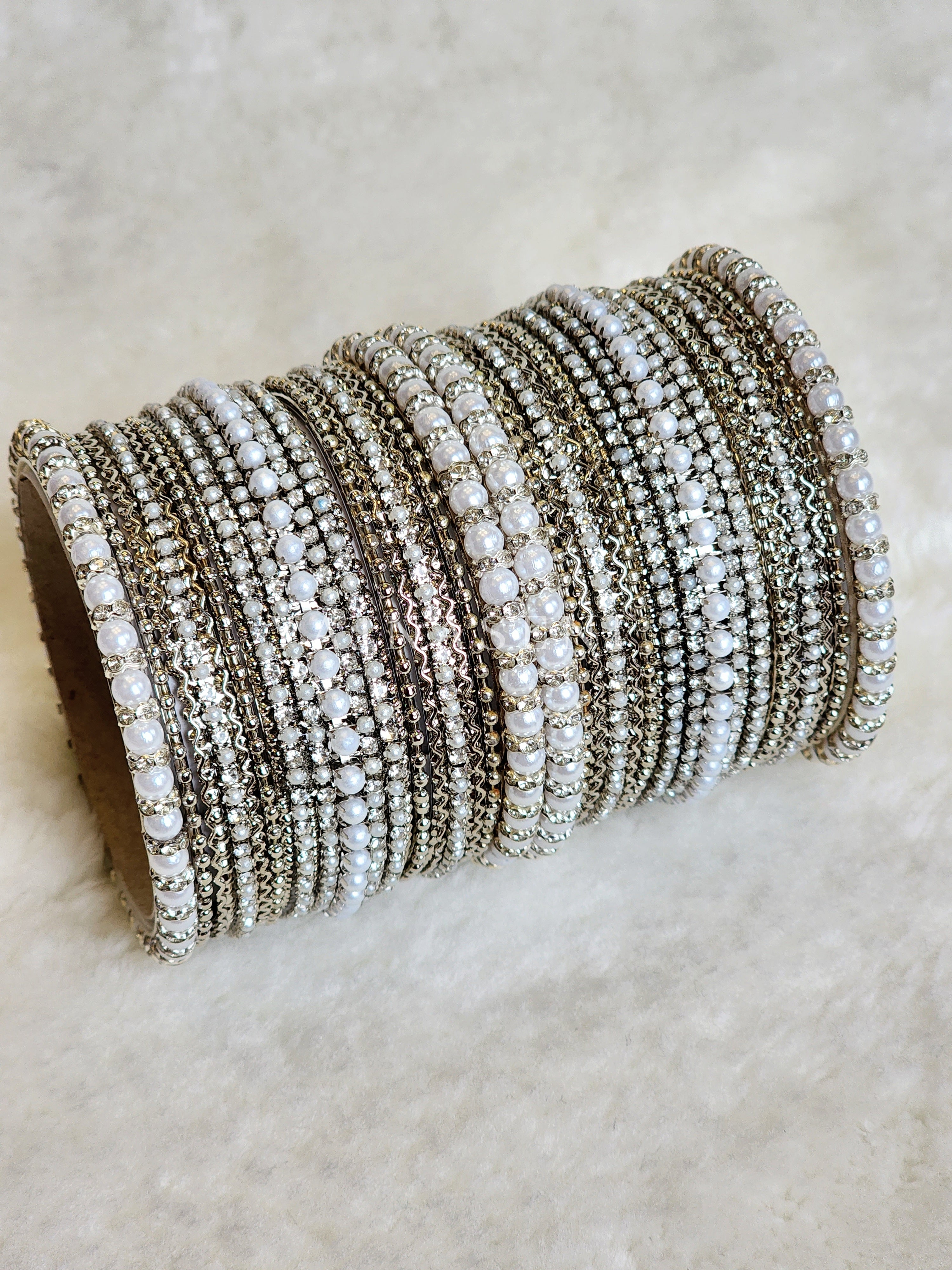 ANJALI bangles set - Silver