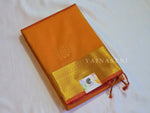 Load image into Gallery viewer, Kolam Motifs x Semi Soft Silk Saree - Amber
