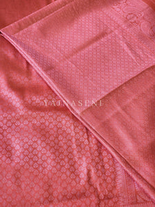 Kubera Pattu x Rosegold Zari Saree - Brink Pink