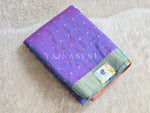 Load image into Gallery viewer, Blended Cotton Saree x Tissue border - Hot Pink x Violet
