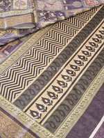 Load image into Gallery viewer, Dola Semi Silk Saree x Vanam Tales - Purple
