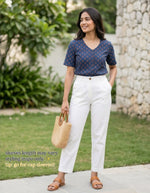 Load image into Gallery viewer, AAMIYA [2XL/44] - Short Kurti Top (Blue)
