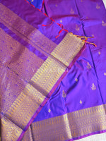 Load image into Gallery viewer, Dainty Motifs x Semi Soft Silk Saree - Purple Garnet
