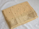 Load image into Gallery viewer, Chiffon Saree x Sequins x Small Border : Buttercream

