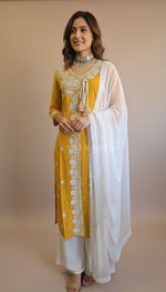 Load image into Gallery viewer, JENATHI [L/40] - Straight Cut Kurti Set (Sandalwood)
