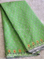Load image into Gallery viewer, Sequins x Printed Georgette Saree - Lime
