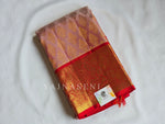 Load image into Gallery viewer, BLUSH FLAME - Pure Kanjivaram Silk Saree with Gold Zari
