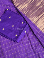 Load image into Gallery viewer, Viscose Georgette Saree x Checkered - Purple
