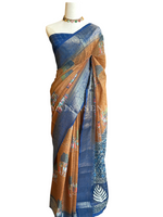 Load image into Gallery viewer, Linen Cotton Saree - Rooted Katha
