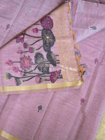 Load image into Gallery viewer, Linen Cotton Saree x Pichwai Tales - Purple
