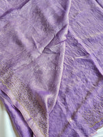 Load image into Gallery viewer, Satina Space Silk Saree x Sequins x Stones : Lavender
