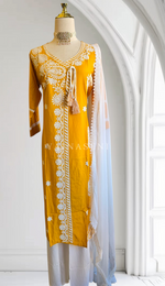 Load image into Gallery viewer, JENATHI [L/40] - Straight Cut Kurti Set (Sandalwood)
