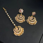 Load image into Gallery viewer, BANDHAVI Earrings + Tikka (Rani x Green)
