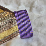 Load image into Gallery viewer, Matte dot Bangles - Royal Purple
