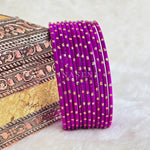 Load image into Gallery viewer, Metallic x Dot Bangles - Purple

