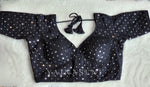 Load image into Gallery viewer, Black : Readymade blouse [VARSHA]
