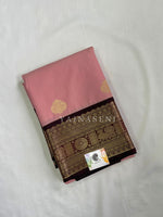 Load image into Gallery viewer, Kanchipuram Semi Silk Saree - Baby Pink x Wine
