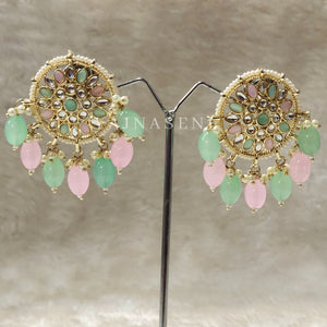 MADONNA studs (mint x pink)