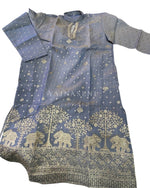 Load image into Gallery viewer, RANVEER SINGH [S/36] - (Ashblue) Men Mid Length Kurta Top
