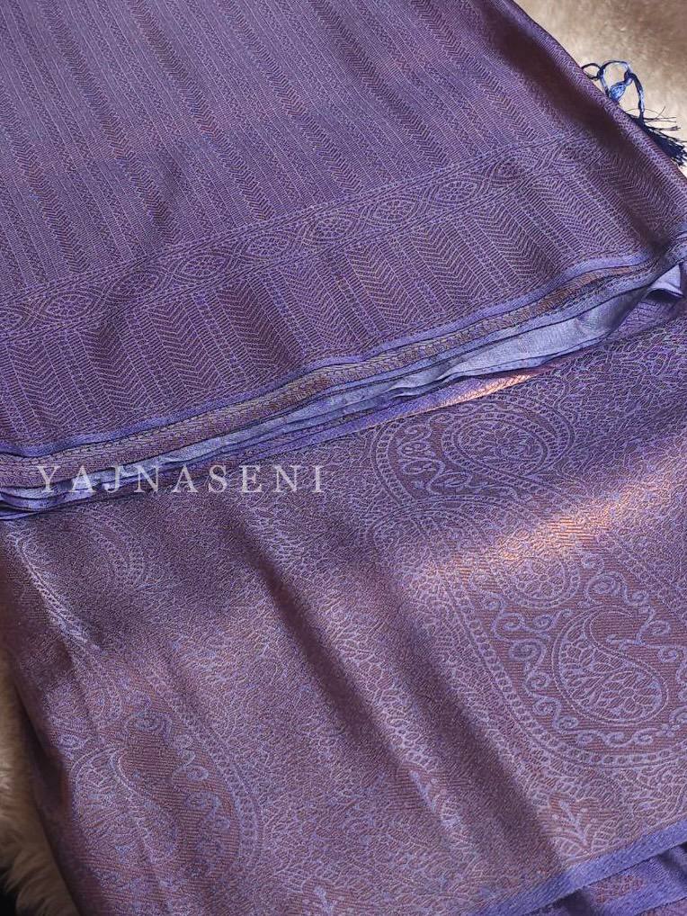 Kubera Pattu Saree - Copper x Purple
