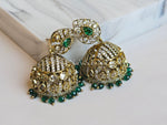 Load image into Gallery viewer, DAVINA Jhumka (Emerald)
