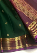 Load image into Gallery viewer, FOREST CHARMS - Pure Kanjivaram Silk Saree with Gold Zari
