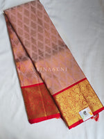 Load image into Gallery viewer, BLUSH FLAME - Pure Kanjivaram Silk Saree with Gold Zari
