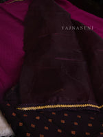 Load image into Gallery viewer, Georgette saree x Glitter prints - Purple x Wine
