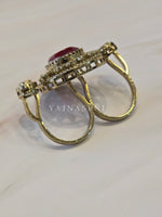 Load image into Gallery viewer, ROMI Dual Finger Ring (Ruby)

