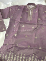 Load image into Gallery viewer, SIDDHARTH [L/40] - (Ashpurple) Men Mid Length Kurta Top
